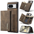 For Google Pixel 8 DG.MING M1 Series 3-Fold Multi Card Wallet + Magnetic Phone Case(Coffee) - Google Cases by DG.MING | Online Shopping South Africa | PMC TechLife | Buy Now Pay Later Mobicred