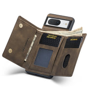 For Google Pixel 8 DG.MING M1 Series 3-Fold Multi Card Wallet + Magnetic Phone Case(Coffee)