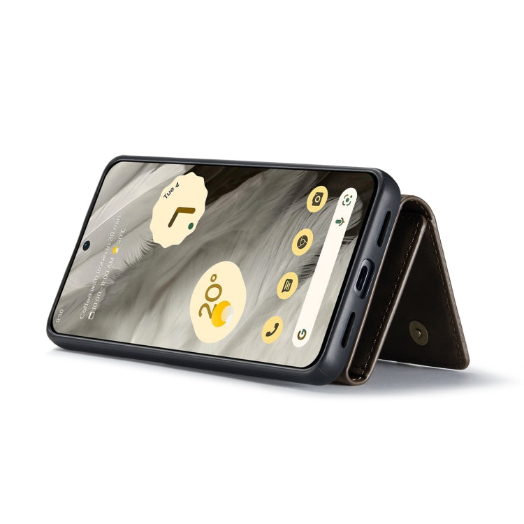 For Google Pixel 8 DG.MING M1 Series 3-Fold Multi Card Wallet + Magnetic Phone Case(Coffee)