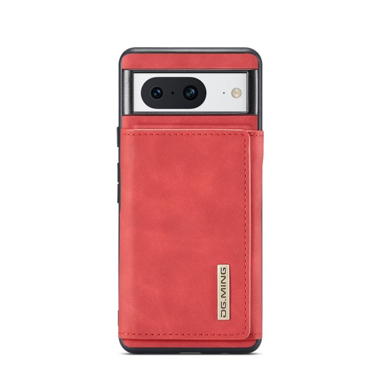 For Google Pixel 8 DG.MING M1 Series 3-Fold Multi Card Wallet + Magnetic Phone Case(Red)