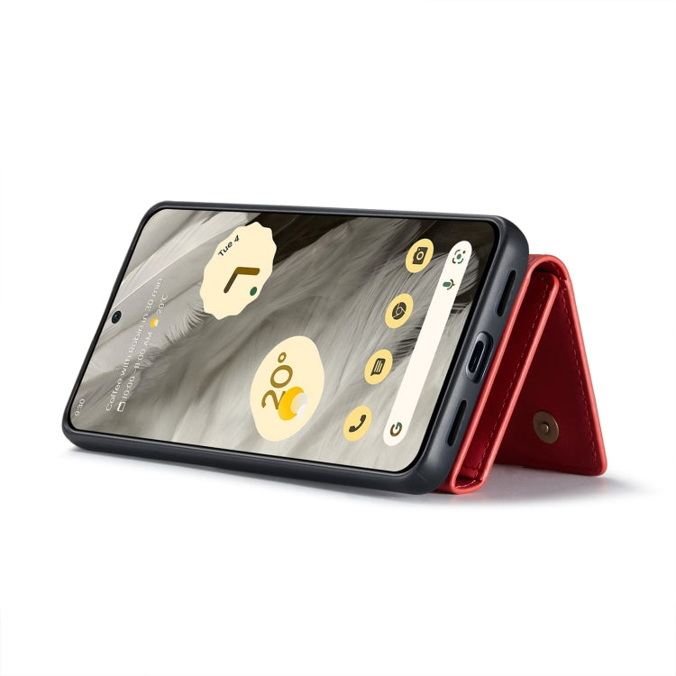 For Google Pixel 8 DG.MING M1 Series 3-Fold Multi Card Wallet + Magnetic Phone Case(Red)
