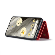 For Google Pixel 8 DG.MING M1 Series 3-Fold Multi Card Wallet + Magnetic Phone Case(Red)