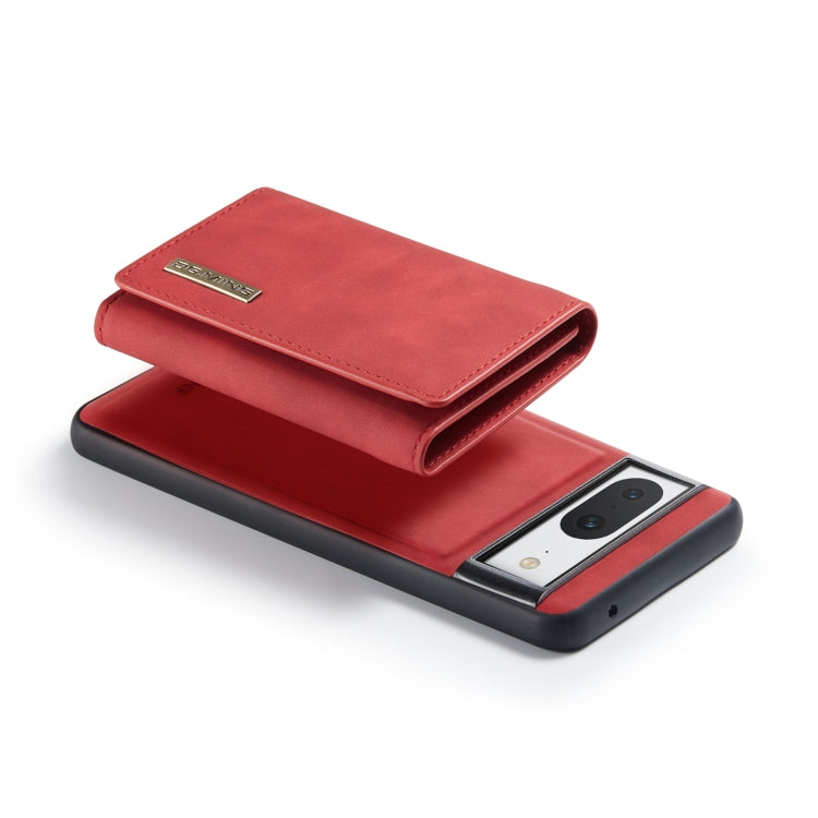 For Google Pixel 8 DG.MING M1 Series 3-Fold Multi Card Wallet + Magnetic Phone Case(Red)
