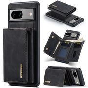 For Google Pixel 8A DG.MING M1 Series 3-Fold Multi Card Wallet + Magnetic Phone Case(Black)