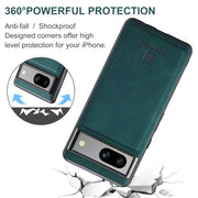 For Google Pixel 8A DG.MING M1 Series 3-Fold Multi Card Wallet + Magnetic Phone Case(Green)