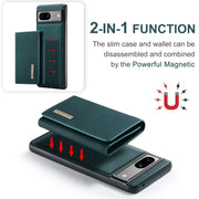 For Google Pixel 8A DG.MING M1 Series 3-Fold Multi Card Wallet + Magnetic Phone Case(Green)
