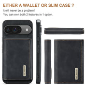 For Google Pixel 9 / 9 Pro DG.MING M1 Series 3-Fold Multi Card Wallet + Magnetic Phone Case(Black)