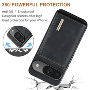 For Google Pixel 9 / 9 Pro DG.MING M1 Series 3-Fold Multi Card Wallet + Magnetic Phone Case(Black)