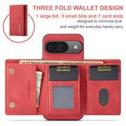 For Google Pixel 9 / 9 Pro DG.MING M1 Series 3-Fold Multi Card Wallet + Magnetic Phone Case(Red)