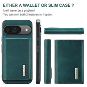 For Google Pixel 9 / 9 Pro DG.MING M1 Series 3-Fold Multi Card Wallet + Magnetic Phone Case(Green)