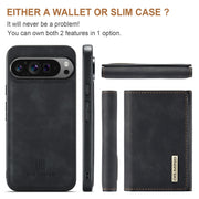For Google Pixel 9 Pro XL DG.MING M1 Series 3-Fold Multi Card Wallet + Magnetic Phone Case(Black)