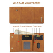 For Google Pixel 9 Pro XL DG.MING M1 Series 3-Fold Multi Card Wallet + Magnetic Phone Case(Brown)