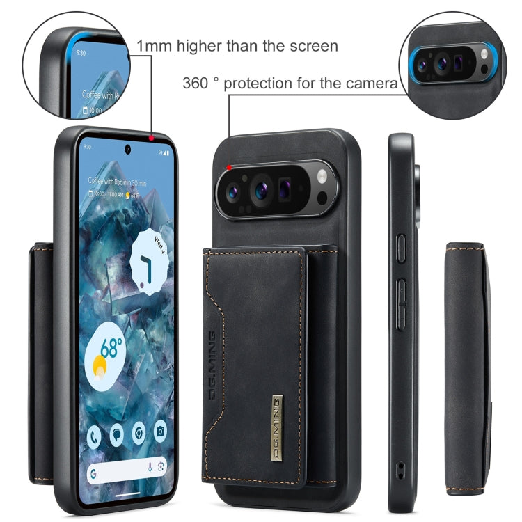For Google Pixel 9 Pro XL DG.MING M2 Series 3-Fold Multi Card Bag + Magnetic Phone Case(Black)