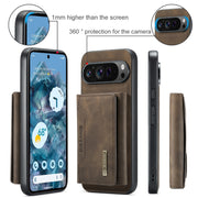 For Google Pixel 9 Pro XL DG.MING M2 Series 3-Fold Multi Card Bag + Magnetic Phone Case(Coffee)