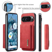 For Google Pixel 9 Pro XL DG.MING M2 Series 3-Fold Multi Card Bag + Magnetic Phone Case(Red)