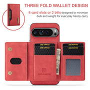 For Google Pixel 9 Pro XL DG.MING M2 Series 3-Fold Multi Card Bag + Magnetic Phone Case(Red)