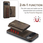 For Google Pixel 9 / 9 Pro DG.MING M2 Series 3-Fold Multi Card Bag + Magnetic Phone Case(Coffee)