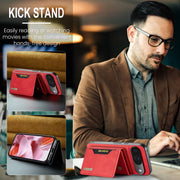 For Google Pixel 9 / 9 Pro DG.MING M2 Series 3-Fold Multi Card Bag + Magnetic Phone Case(Red)