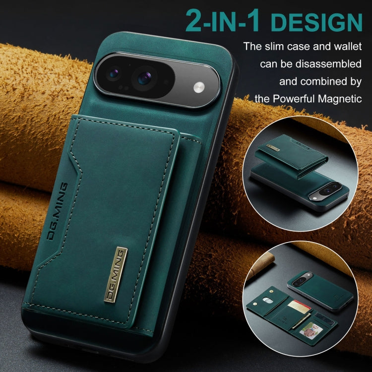 For Google Pixel 9 / 9 Pro DG.MING M2 Series 3-Fold Multi Card Bag + Magnetic Phone Case(Green)