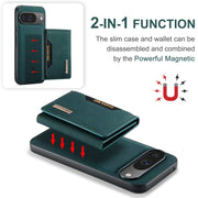 For Google Pixel 9 / 9 Pro DG.MING M2 Series 3-Fold Multi Card Bag + Magnetic Phone Case(Green)