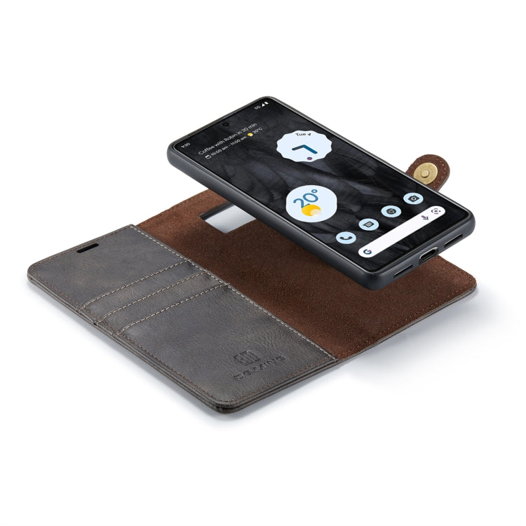 For Google Pixel 8 Pro DG.MING Crazy Horse Texture Detachable Magnetic Leather Phone Case(Grey)