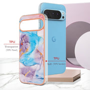 For Google Pixel 9 / 9 Pro Electroplating IMD TPU Phone Case(Blue Marble)