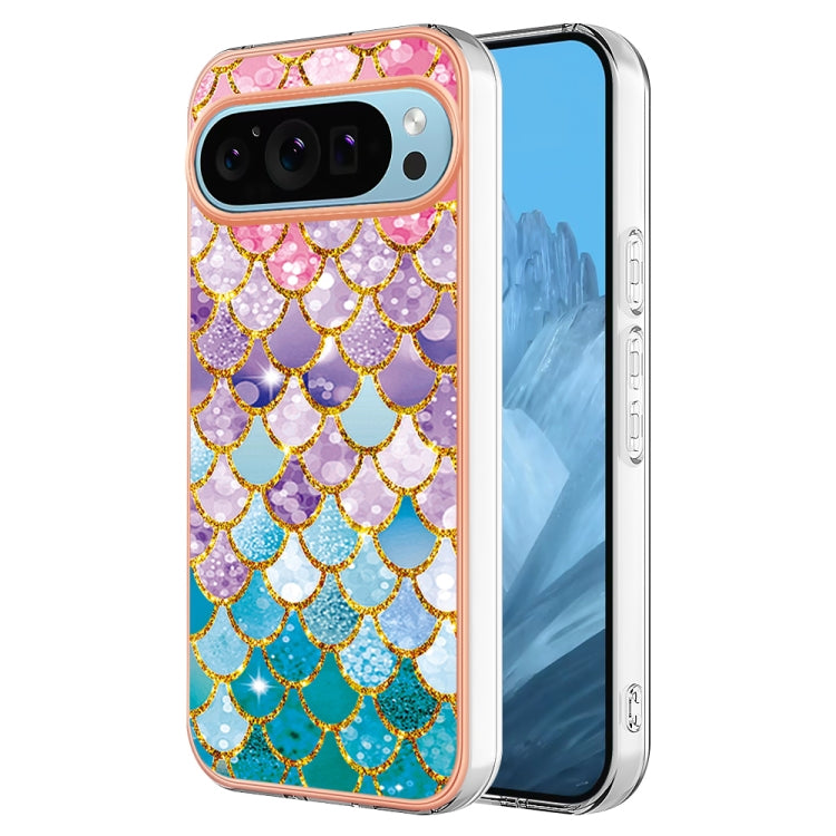 For Google Pixel 9 / 9 Pro Electroplating IMD TPU Phone Case(Colorful Scales)