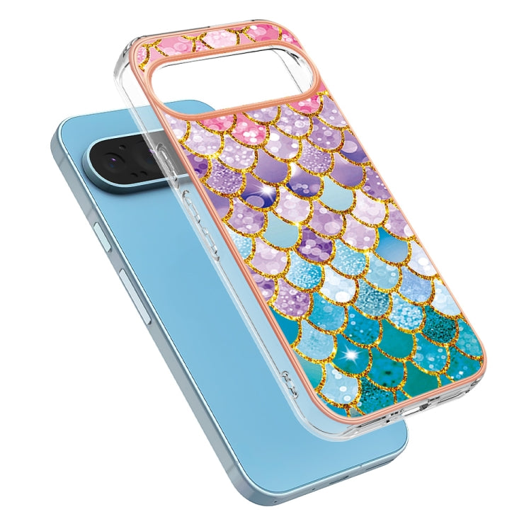 For Google Pixel 9 / 9 Pro Electroplating IMD TPU Phone Case(Colorful Scales)