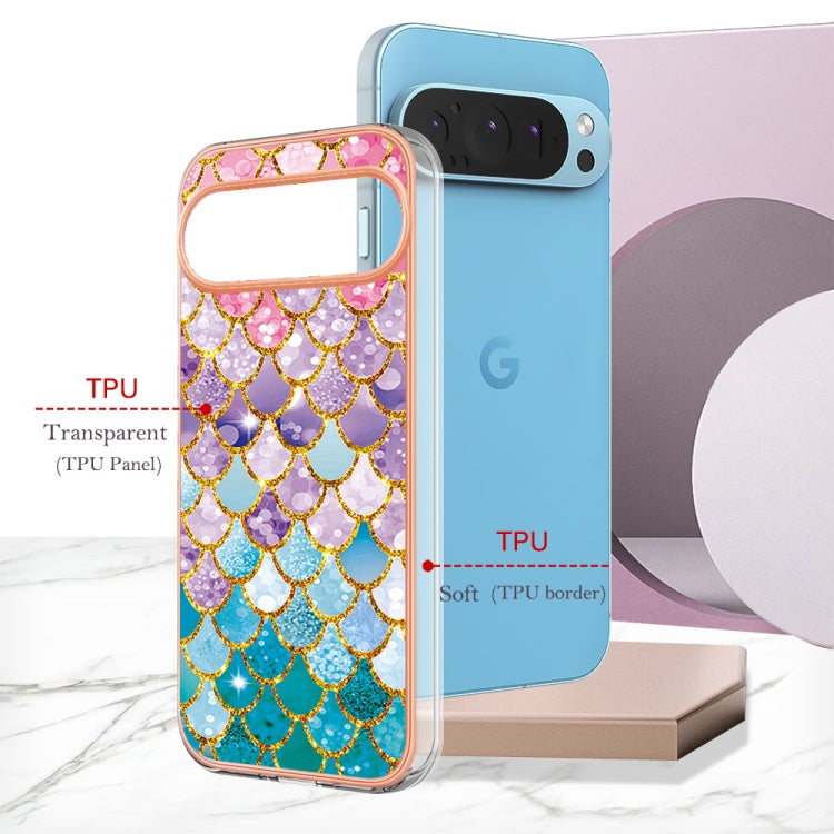 For Google Pixel 9 / 9 Pro Electroplating IMD TPU Phone Case(Colorful Scales)