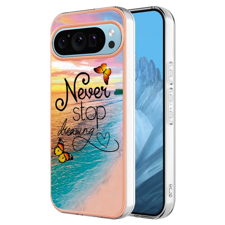 For Google Pixel 9 Pro XL Electroplating IMD TPU Phone Case(Dream Butterfly)