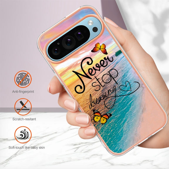 For Google Pixel 9 Pro XL Electroplating IMD TPU Phone Case(Dream Butterfly)
