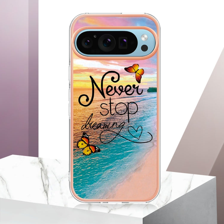 For Google Pixel 9 Pro XL Electroplating IMD TPU Phone Case(Dream Butterfly)