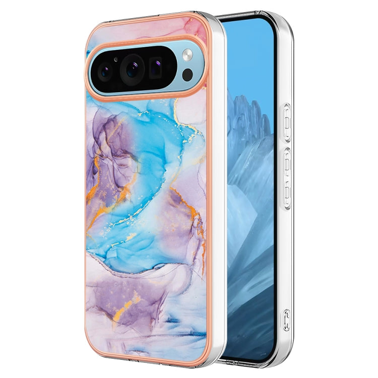 For Google Pixel 9 Pro XL Electroplating IMD TPU Phone Case(Blue Marble)