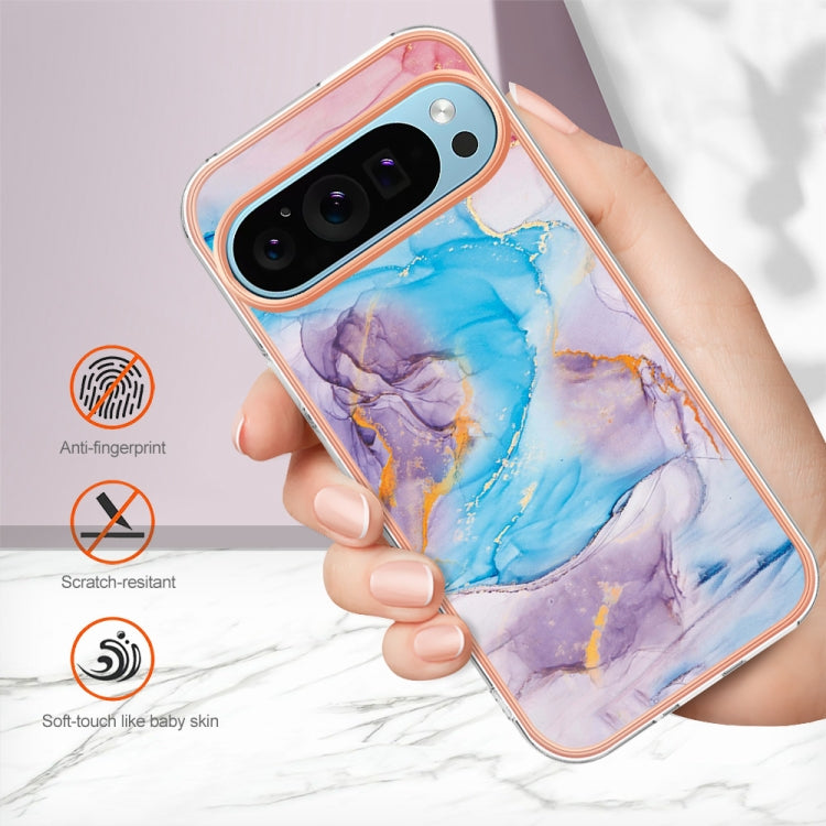 For Google Pixel 9 Pro XL Electroplating IMD TPU Phone Case(Blue Marble)
