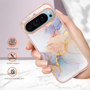 For Google Pixel 9 Pro XL Electroplating IMD TPU Phone Case(White Marble)