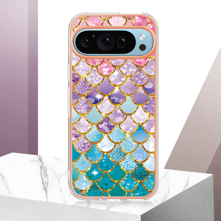 For Google Pixel 9 Pro XL Electroplating IMD TPU Phone Case(Colorful Scales)