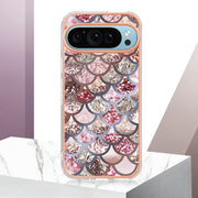 For Google Pixel 9 Pro XL Electroplating IMD TPU Phone Case(Pink Scales)