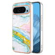 For Google Pixel 9 / 9 Pro Electroplating Marble Dual-side IMD Phone Case(Green 004) - Google Cases by PMC TechLife | Online Shopping South Africa | PMC TechLife | Buy Now Pay Later Mobicred