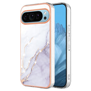 For Google Pixel 9 / 9 Pro Electroplating Marble Dual-side IMD Phone Case(White 006)