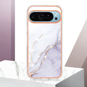 For Google Pixel 9 / 9 Pro Electroplating Marble Dual-side IMD Phone Case(White 006)