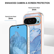 For Google Pixel 9 / 9 Pro Electroplating Marble Dual-side IMD Phone Case(Blue 018)