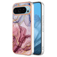 For Google Pixel 9 / 9 Pro Electroplating Marble Dual-side IMD Phone Case(Rose Red 014) - Google Cases by PMC TechLife | Online Shopping South Africa | PMC TechLife | Buy Now Pay Later Mobicred