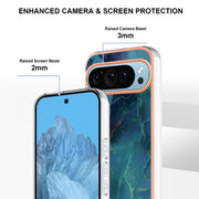 For Google Pixel 9 Pro XL Electroplating Marble Dual-side IMD Phone Case(Green 017)
