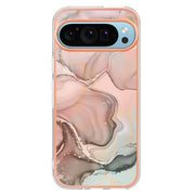 For Google Pixel 9 Pro XL Electroplating Marble Dual-side IMD Phone Case(Rose Gold 015)