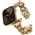 Big Denim Chain Metal Watch Band For Apple Watch Series 10 42mm(Gold) - free shipping - PMC TechLife - Order now!