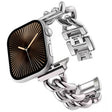 Big Denim Chain Metal Watch Band For Apple Watch Series 10 46mm(Silver) - free shipping - PMC TechLife - Order now!