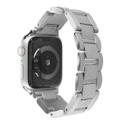 Plaid Metal Watch Band For Apple Watch Series 10 42mm(Silver)