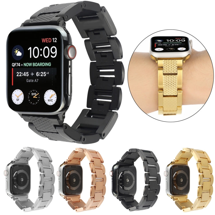 Plaid Metal Watch Band For Apple Watch Series 10 42mm(Silver)