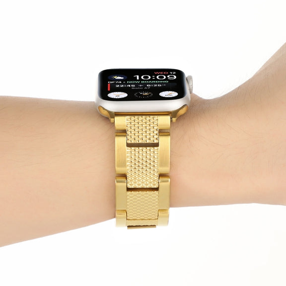 Plaid Metal Watch Band For Apple Watch Series 10 46mm(Silver)