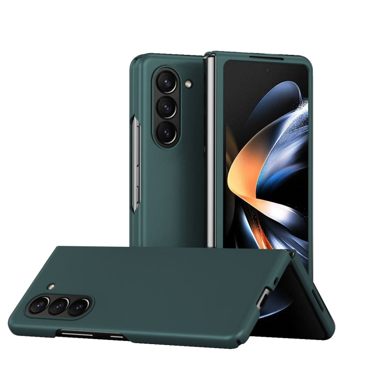 For Samsung Galaxy Z Fold5 Skin Feel Shockproof PC Fold Protective Phone Case(Green)